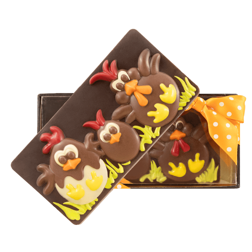 Dark chocolate Easter eggs bar 105g 5407008478087 The Belgian Chocolate Makers