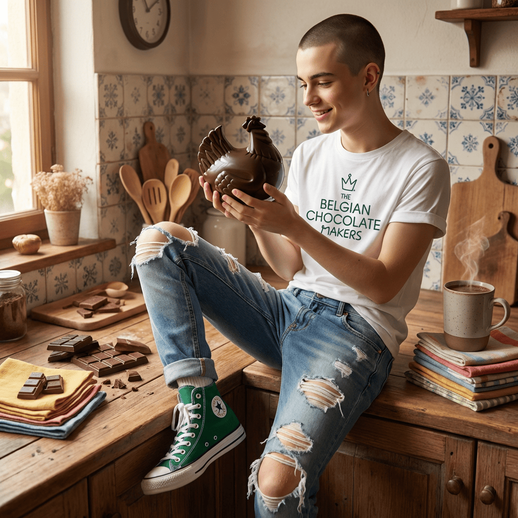 Dark chocolate Easter hen 120g 5407008472122 The Belgian Chocolate Makers