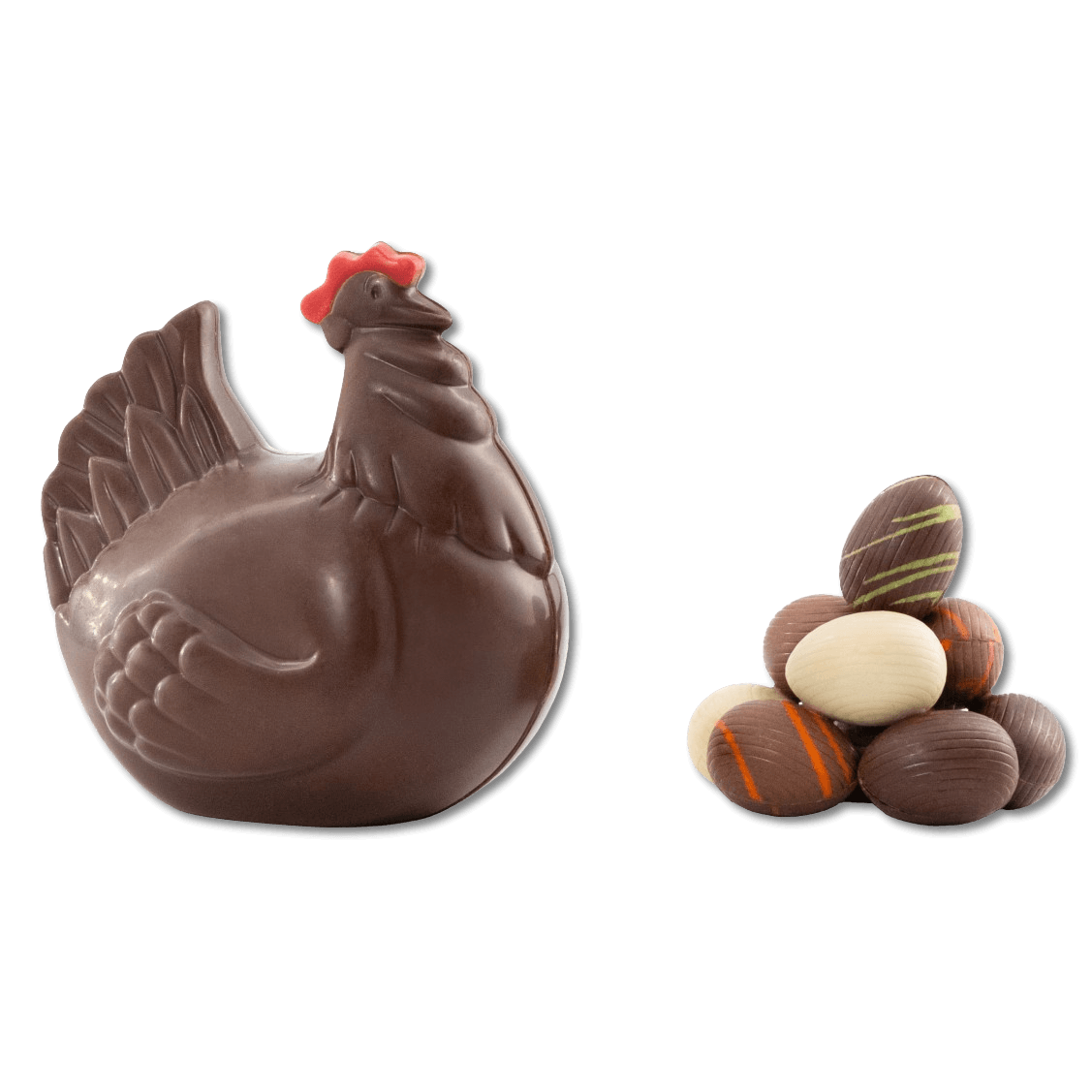 Dark chocolate Easter hen 120g 5407008472122 The Belgian Chocolate Makers