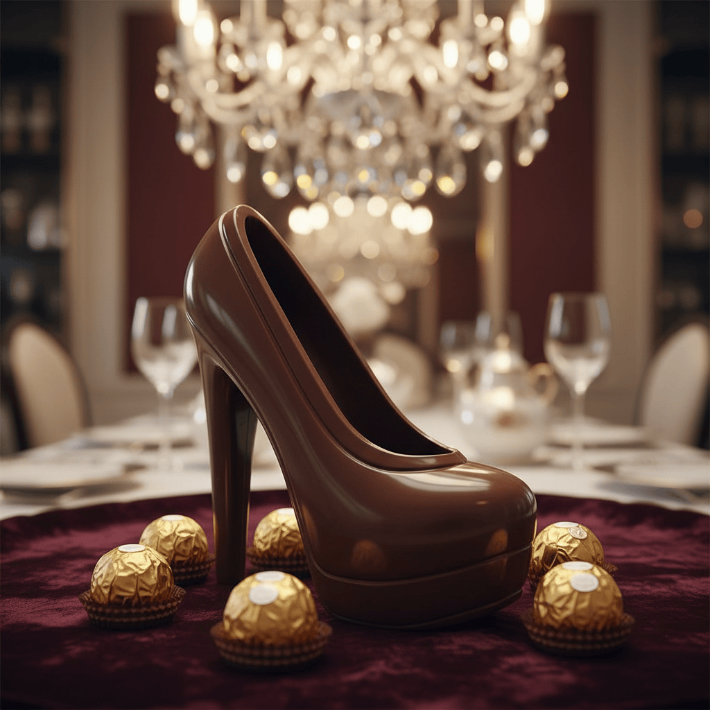 Dark chocolate high heel 180g 5407008470449 The Belgian Chocolate Makers