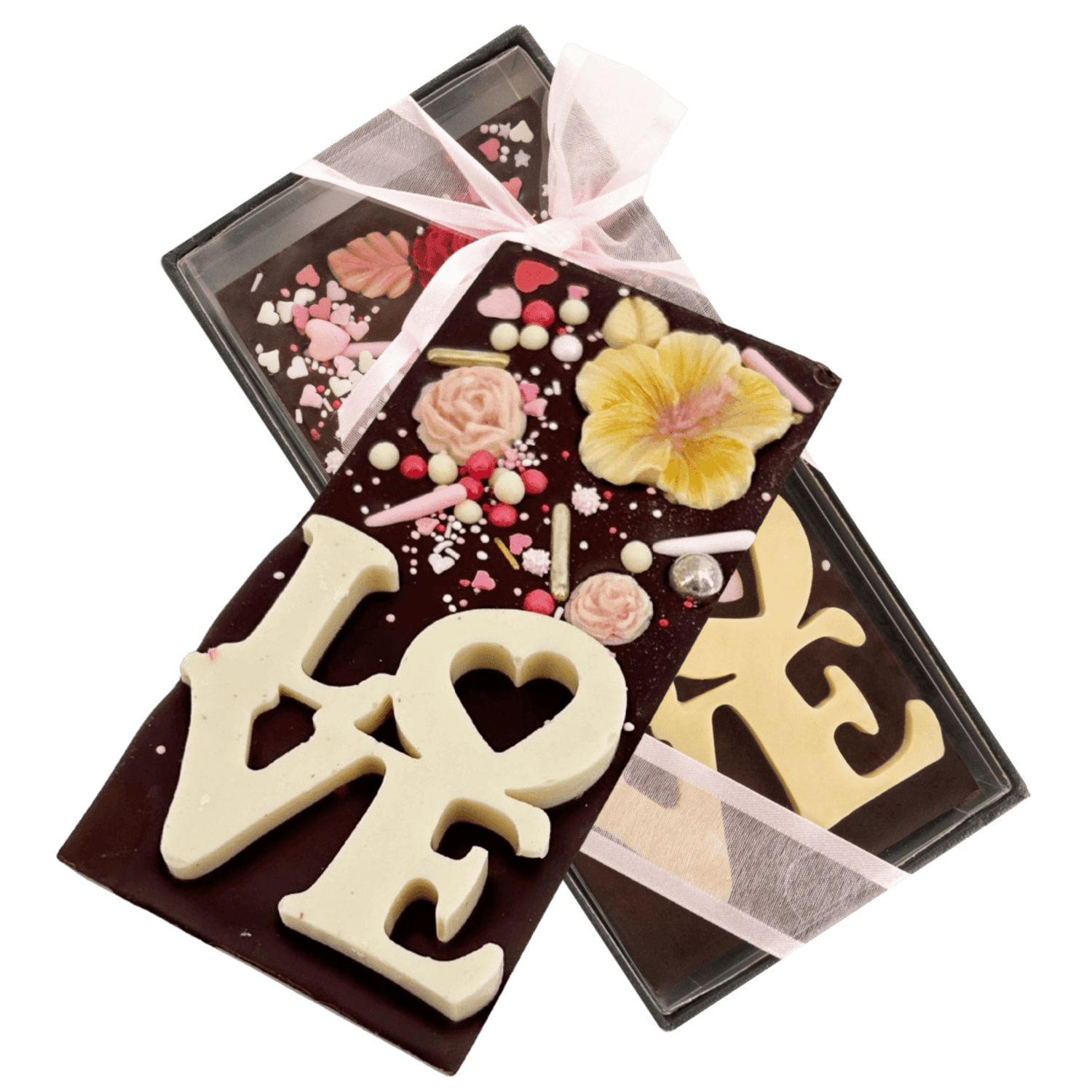 Dark chocolate red love bar 120g 5407008477172 The Belgian Chocolate Makers