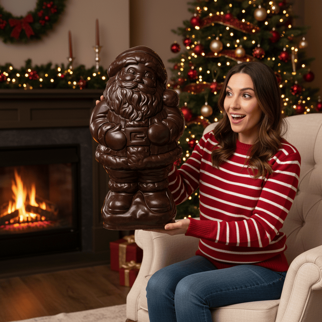 Dark chocolate Santa Claus 3 Kgs 5407008471187 The Belgian Chocolate Makers