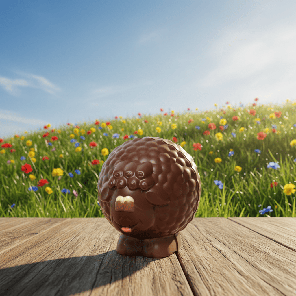 Dark chocolate sheep 130g 5407008476526 The Belgian Chocolate Makers