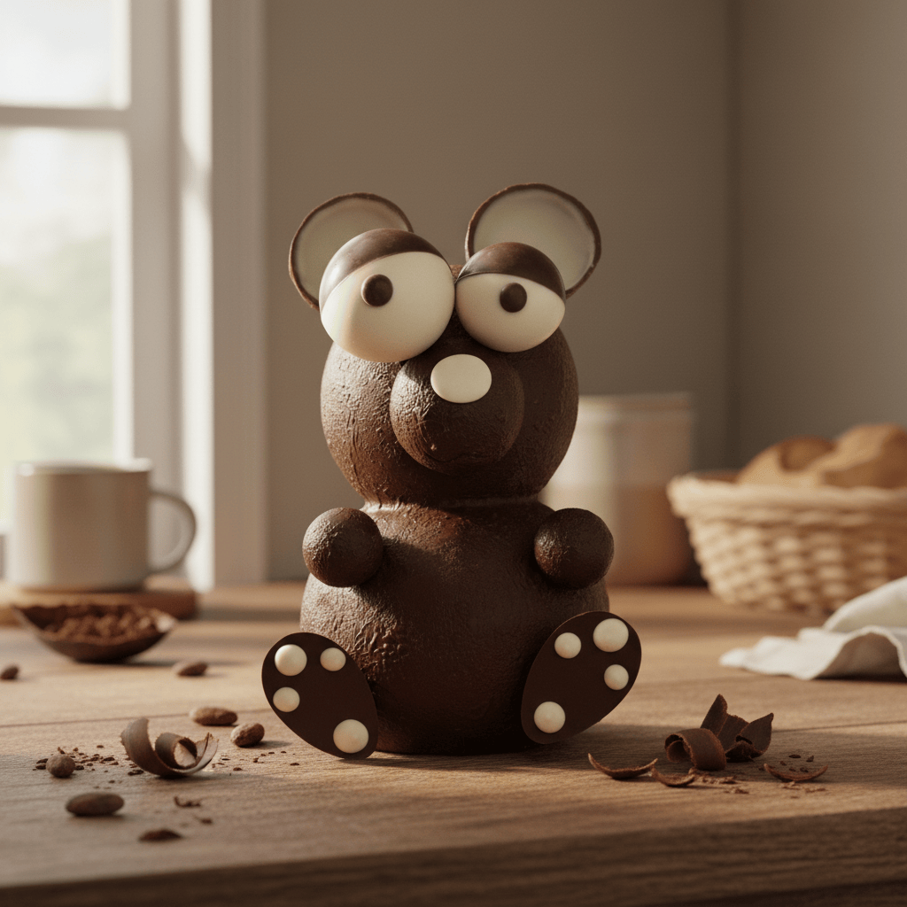 Dark chocolate winter bear 520g 5407008474942 The Belgian Chocolate Makers