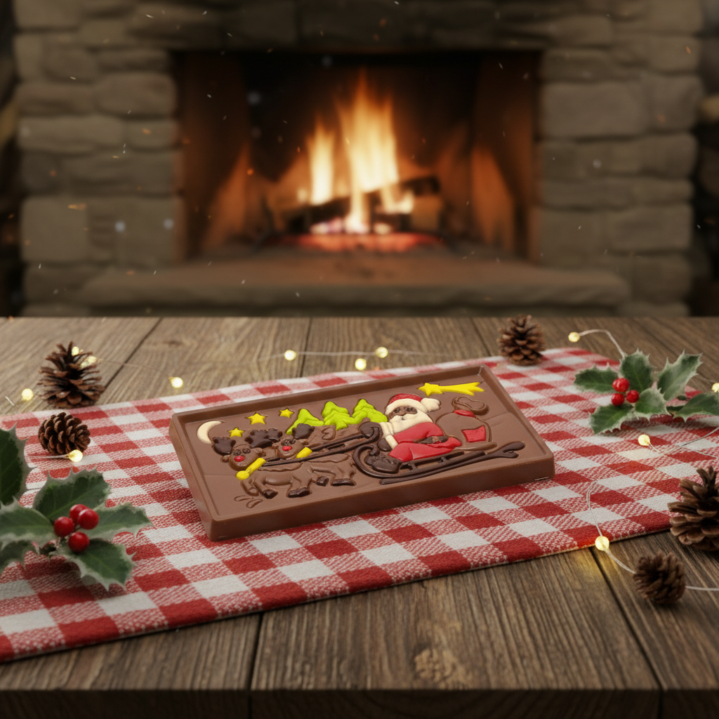 Tavoletta di cioccolato al latte Santa on a sledge 105g