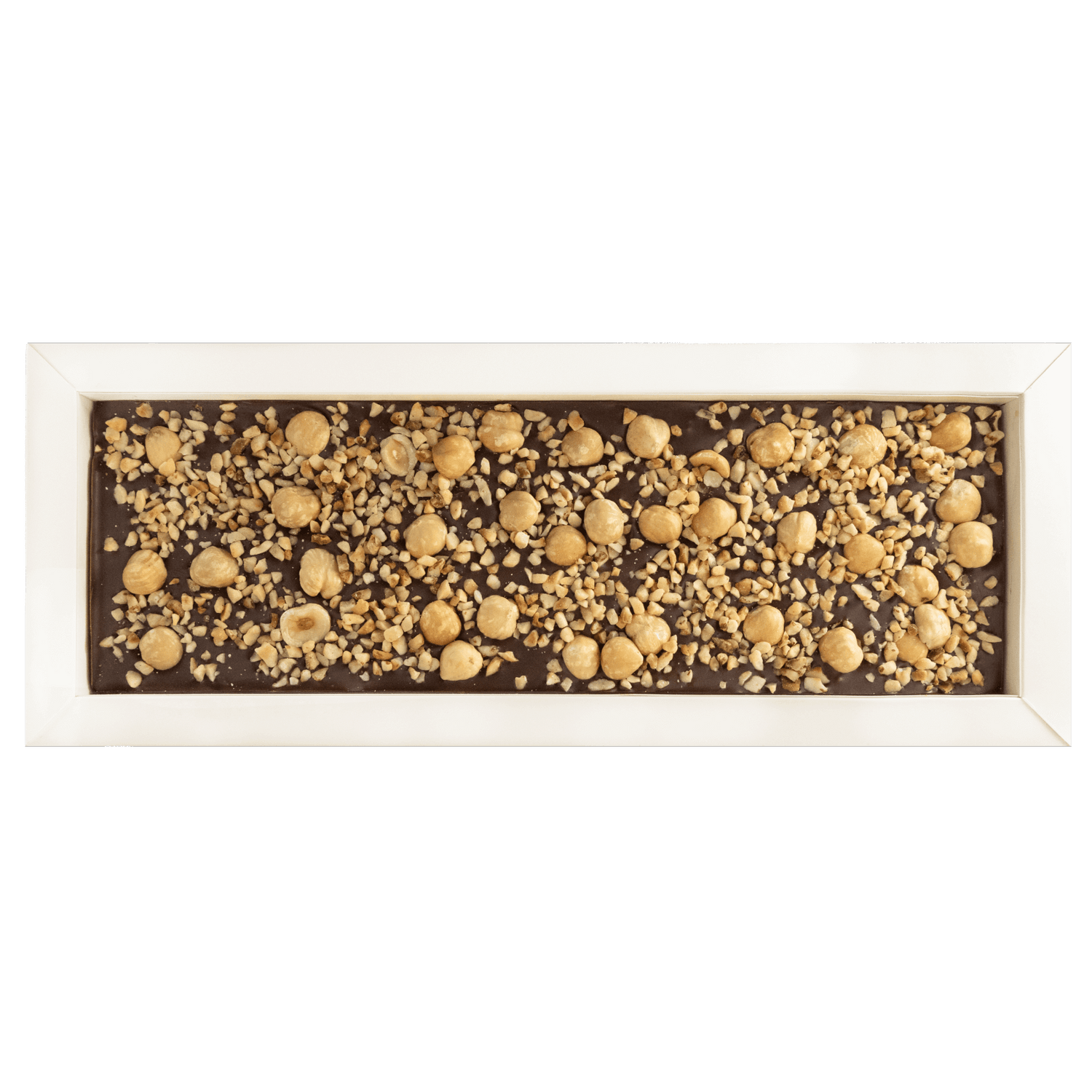 Fantasy dark chocolate bar 375 grs with Piedmont hazelnut chunks 5407008478995 The Belgian Chocolate Makers