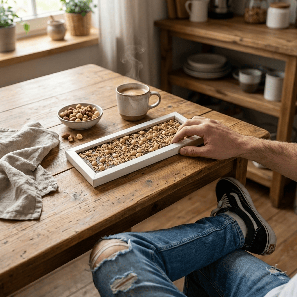 Fantasy dark chocolate bar 375 grs with Piedmont hazelnut chunks 5407008478995 The Belgian Chocolate Makers