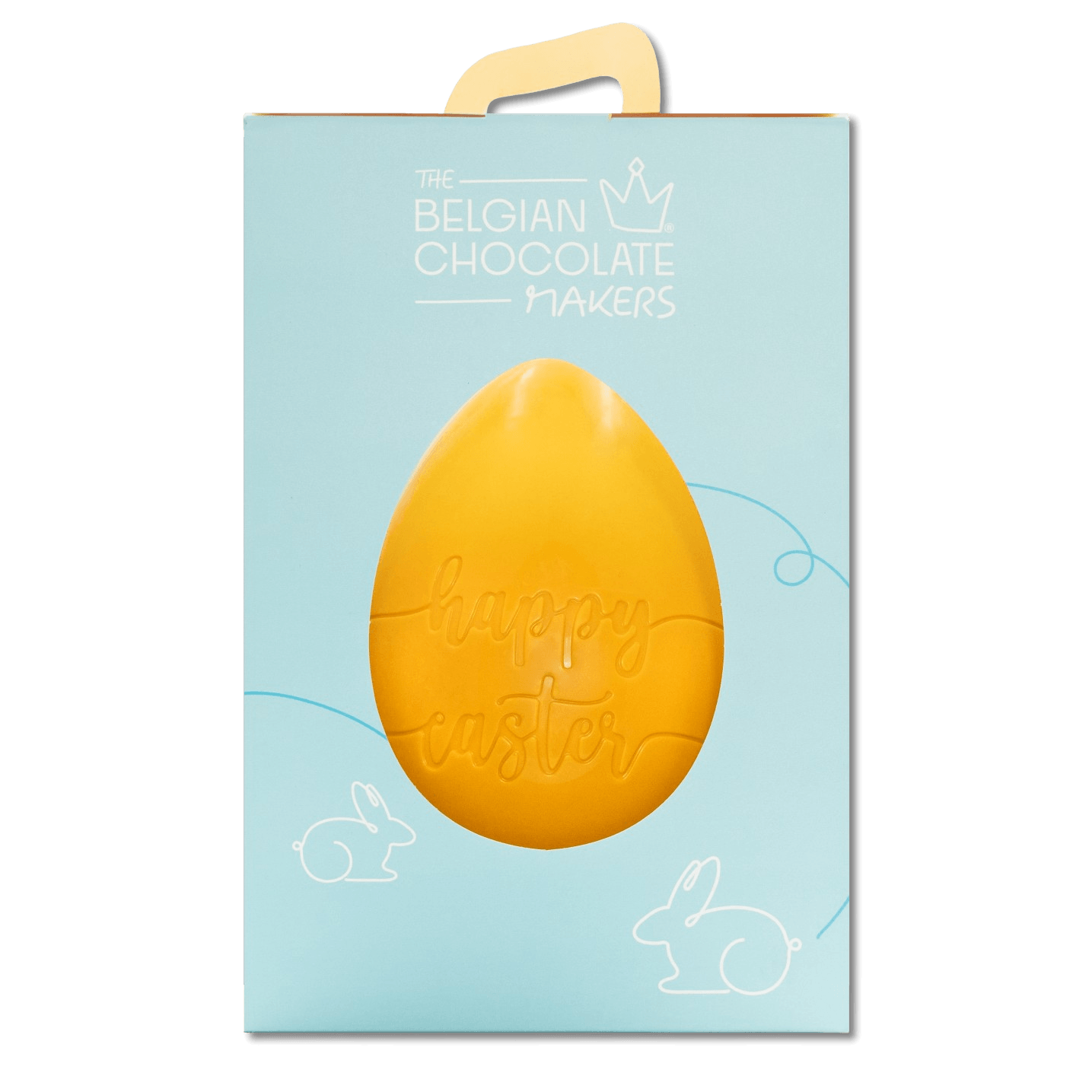 Happy Easter white chocolate egg 450g 5407008478216 The Belgian Chocolate Makers