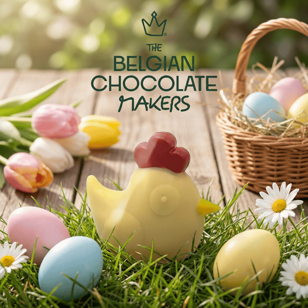 Little white chocolate hen 50g 5407008472184 The Belgian Chocolate Makers