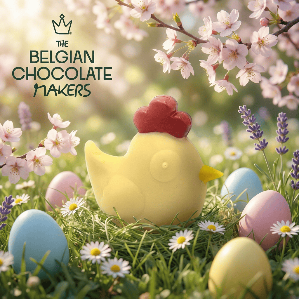 Little white chocolate hen 50g 5407008472184 The Belgian Chocolate Makers