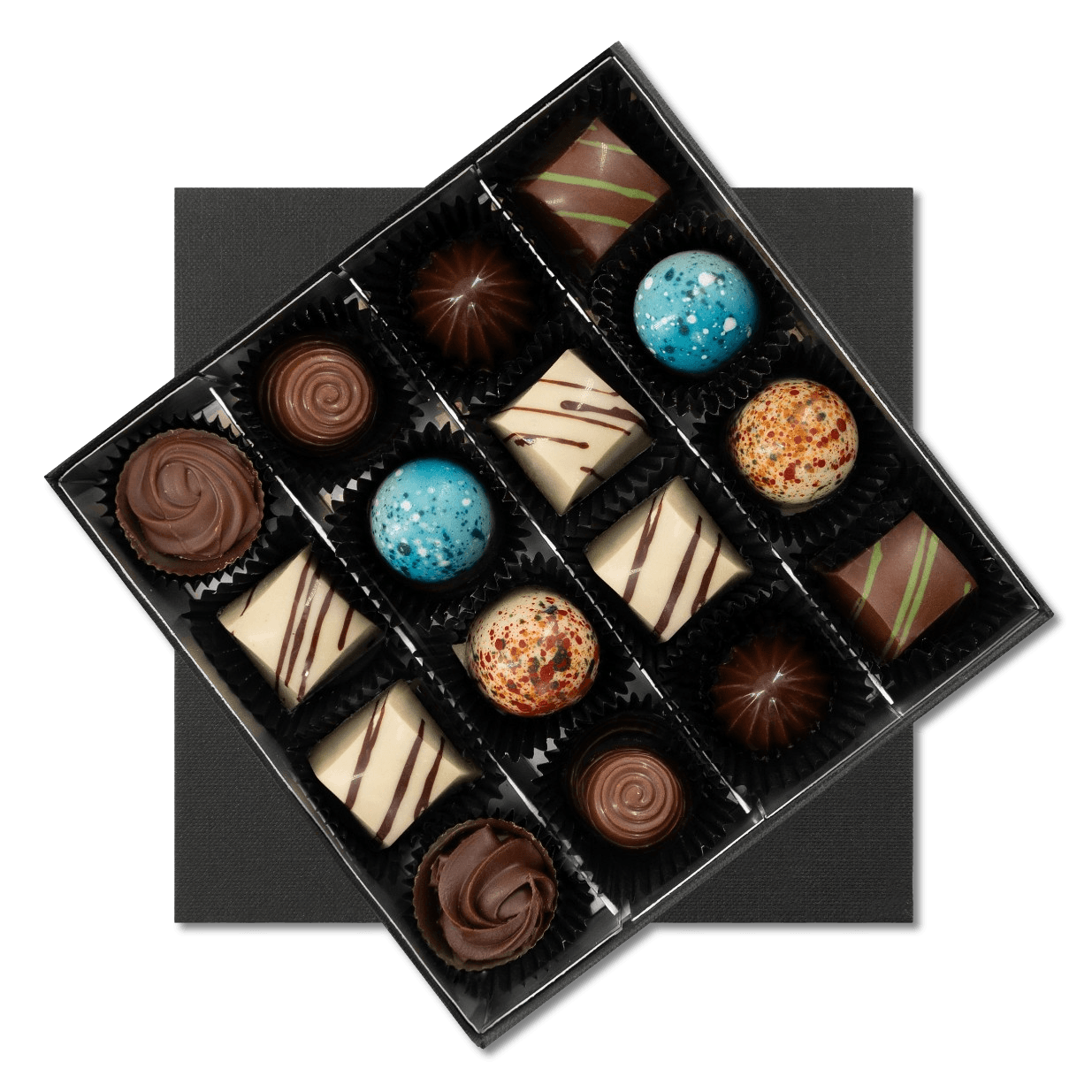 Luxury Belgian chocolate box with 16 pralines 240g 5407008474638 The Belgian Chocolate Makers