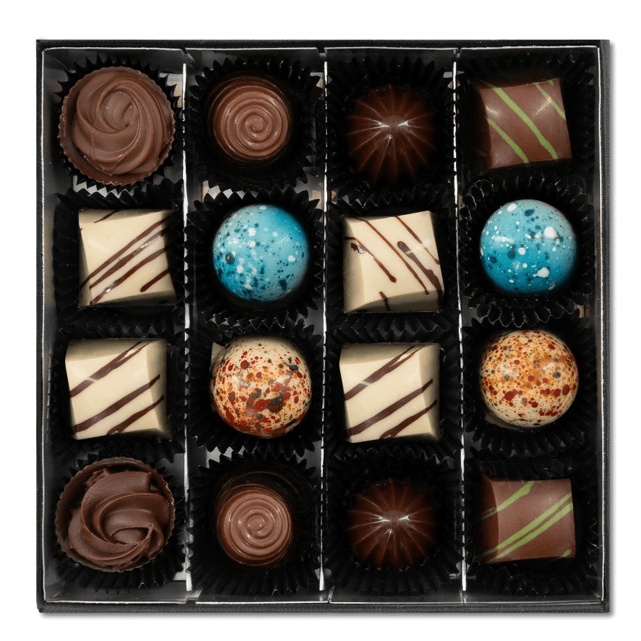 Luxury Belgian chocolate box with 16 pralines 240g 5407008474638 The Belgian Chocolate Makers