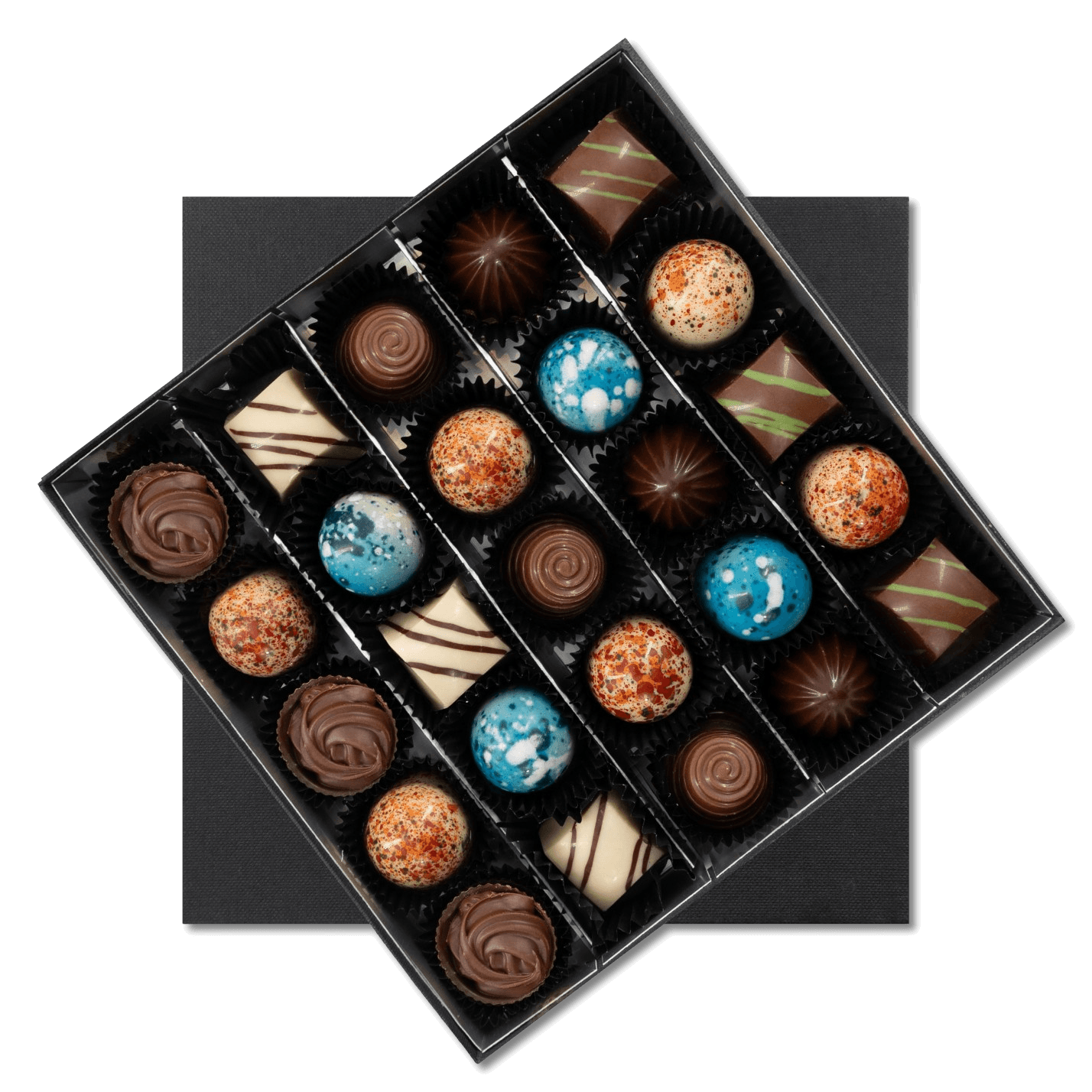 Luxury Belgian chocolate box with 25 pralines 375g 5407008474621 The Belgian Chocolate Makers