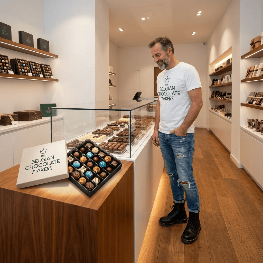 Luxury Belgian chocolate box with 25 pralines 375g 5407008474621 The Belgian Chocolate Makers