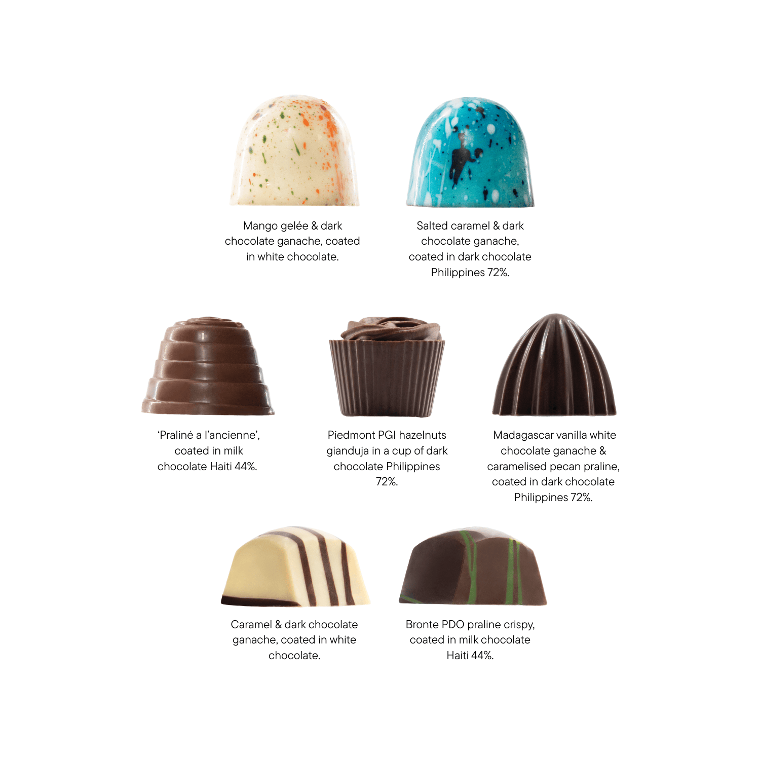 Luxury Belgian chocolate box with 36 pralines 540g 5407008474508 The Belgian Chocolate Makers