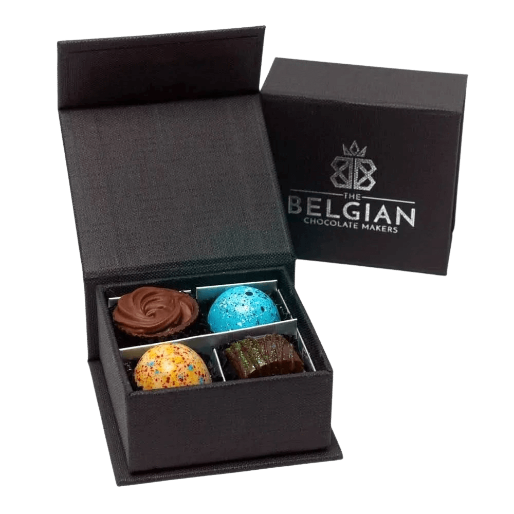Luxury box of 4 chocolate pralines 5407008475079 The Belgian Chocolate Makers