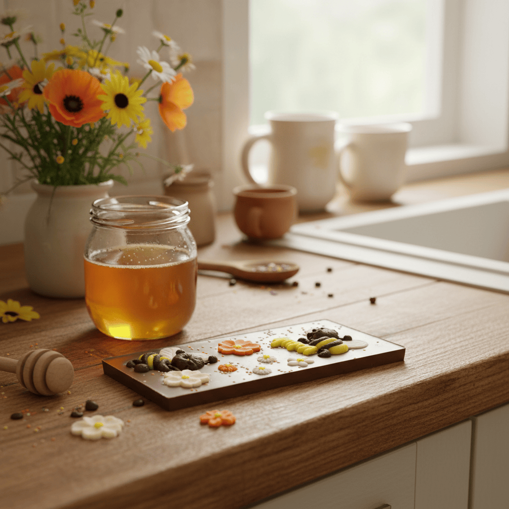 Milk chocolate bee bar 110g 5407008478988 The Belgian Chocolate Makers