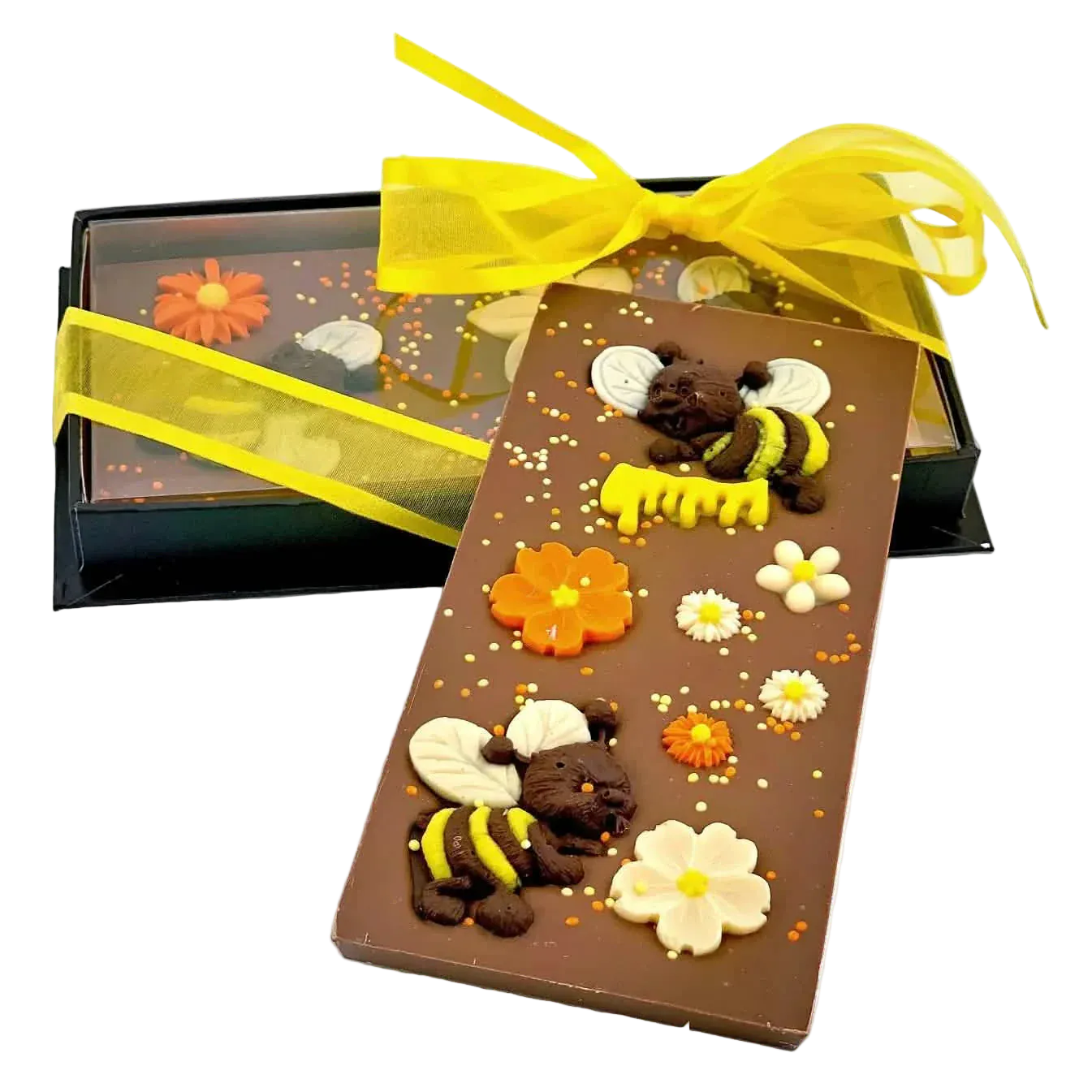 Milk chocolate bee bar 110g 5407008478988 The Belgian Chocolate Makers