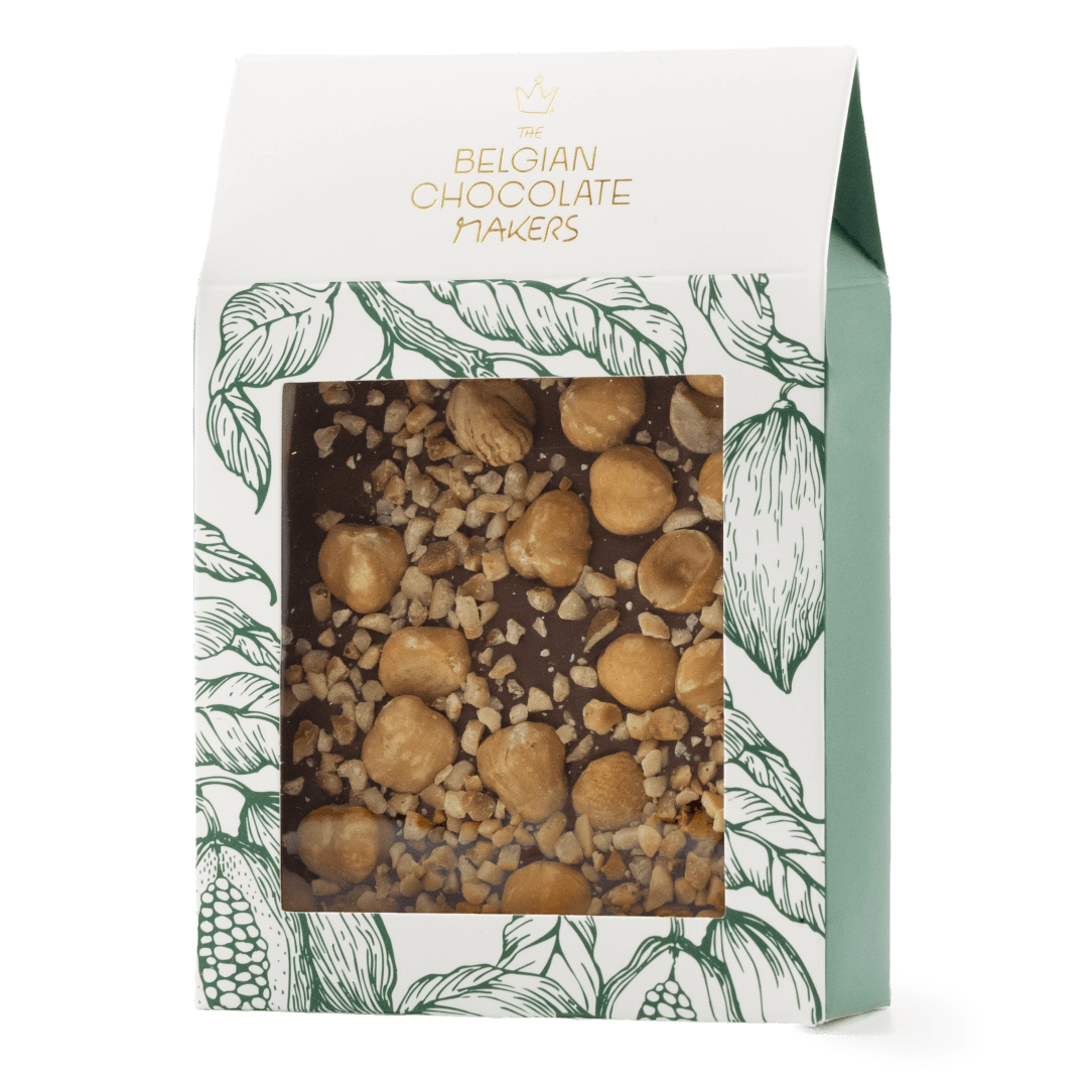 Milk chocolate broken bars with hazelnuts 5407008479145 The Belgian Chocolate Makers