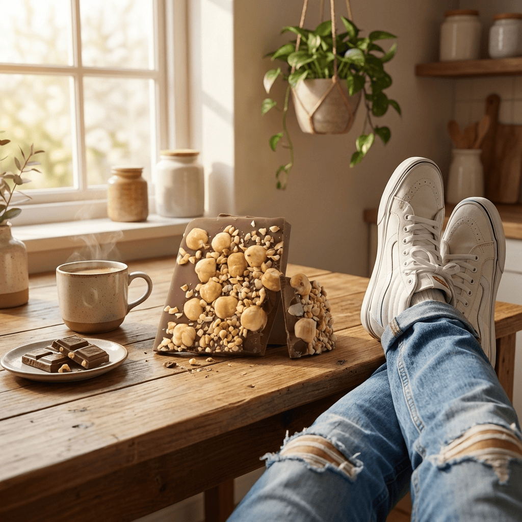 Milk chocolate broken bars with hazelnuts 5407008479145 The Belgian Chocolate Makers