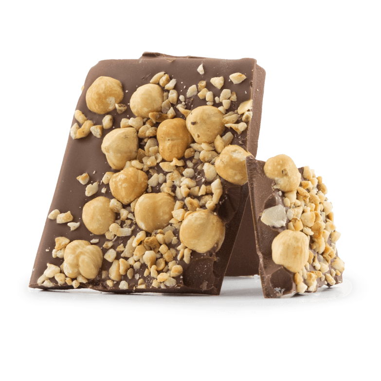 Milk chocolate broken bars with hazelnuts 5407008479145 The Belgian Chocolate Makers