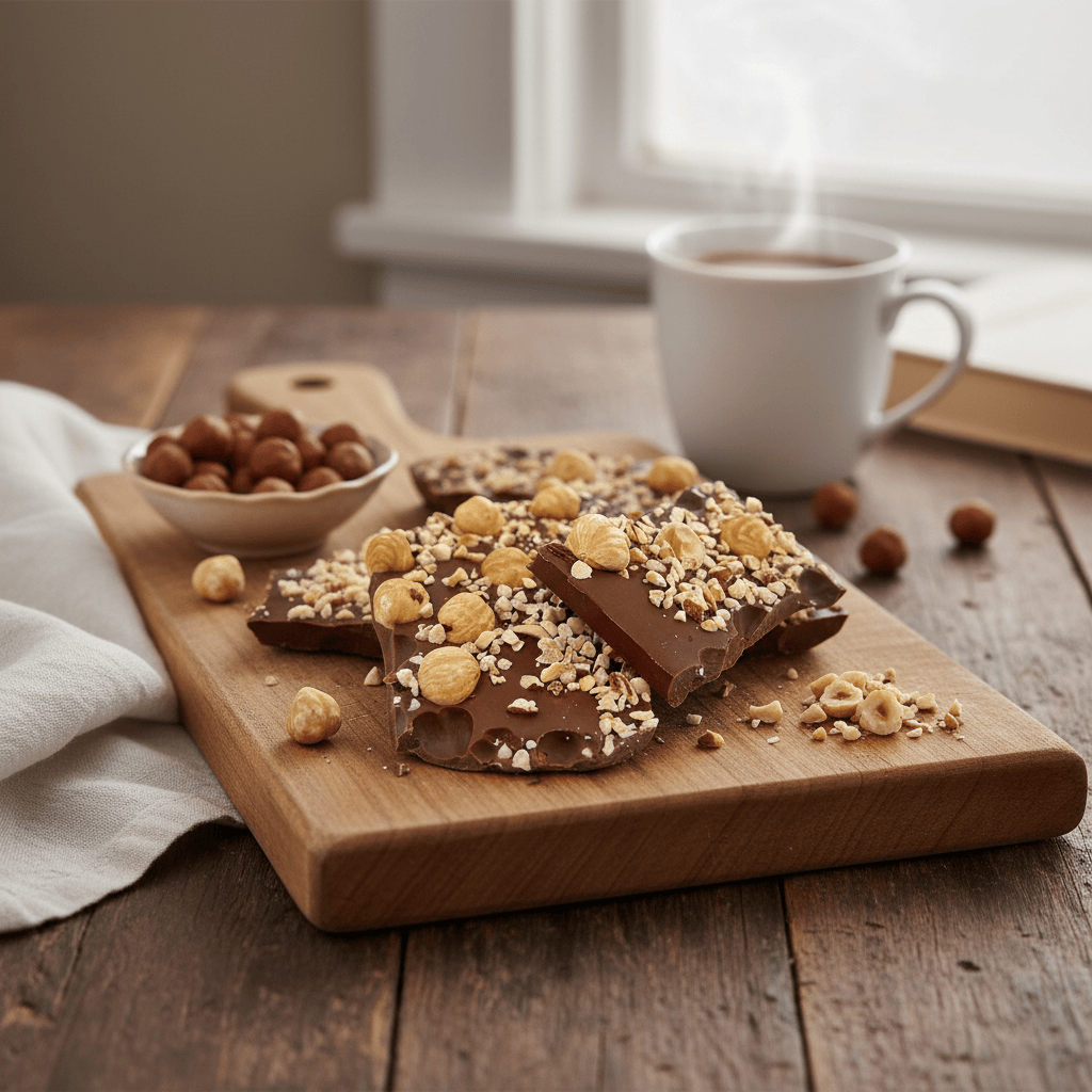 Milk chocolate broken bars with hazelnuts 5407008479145 The Belgian Chocolate Makers