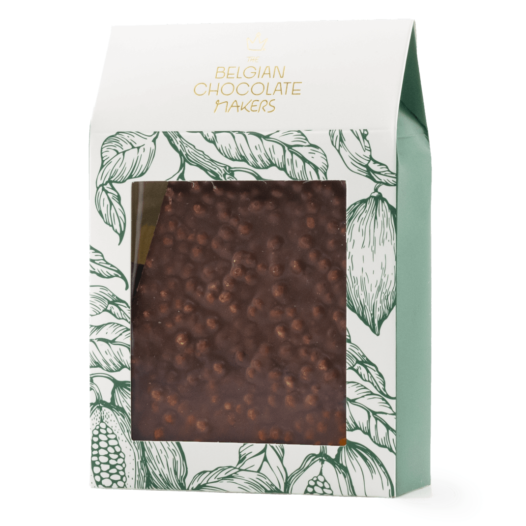 Milk chocolate broken bars with puffed rice 5407008479206 The Belgian Chocolate Makers