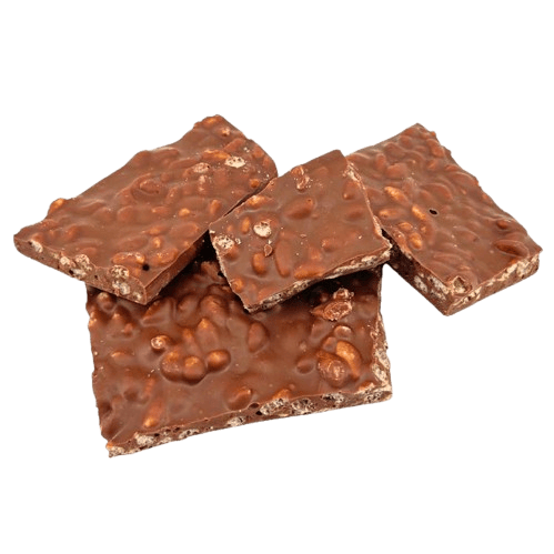 Milk chocolate broken bars with puffed rice 5407008479206 The Belgian Chocolate Makers