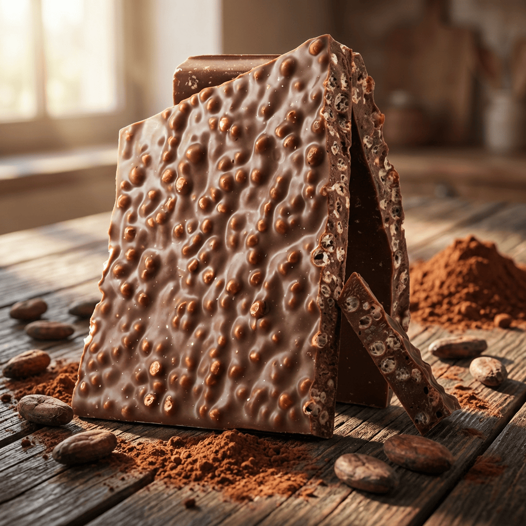 Milk chocolate broken bars with puffed rice 5407008479206 The Belgian Chocolate Makers