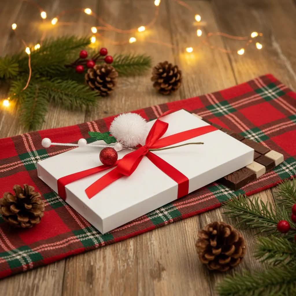 Milk chocolate Christmas advent calendar bar 200g 5407008470050 The Belgian Chocolate Makers