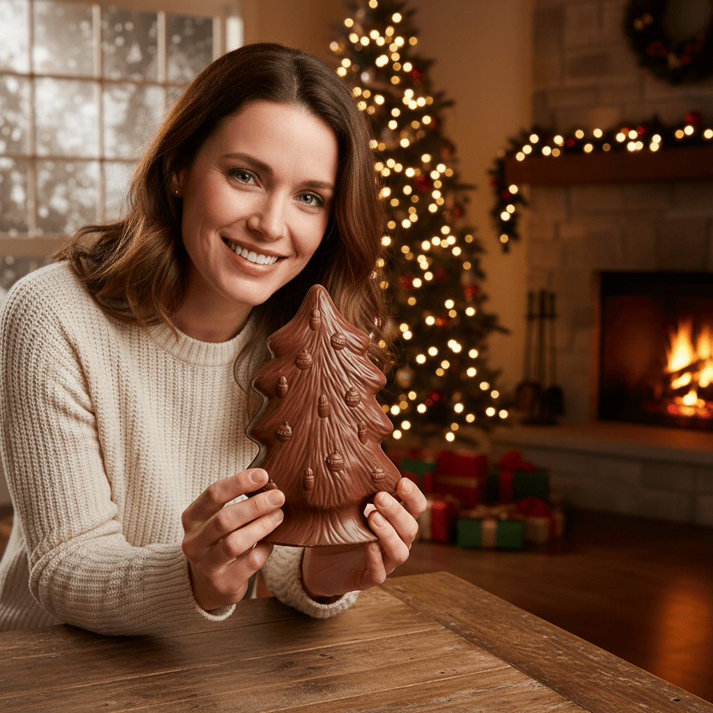 Milk chocolate Christmas tree 170g 5407008471408 The Belgian Chocolate Makers