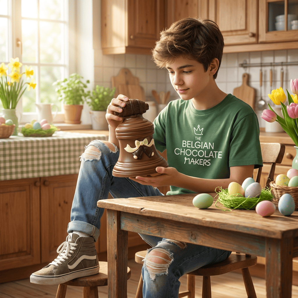 Milk chocolate Easter bell 190g 5407008475420 The Belgian Chocolate Makers