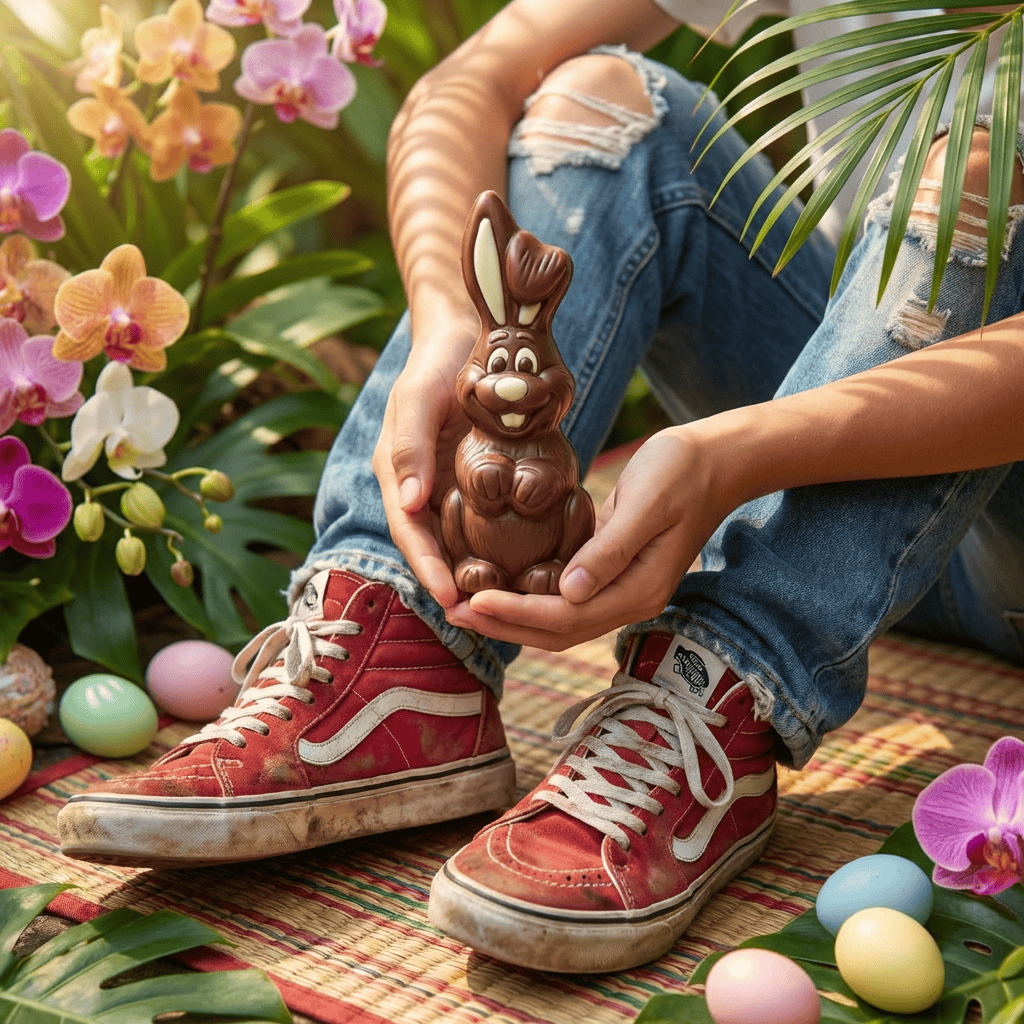 Milk chocolate Easter bunny 200g 5407008477912 The Belgian Chocolate Makers