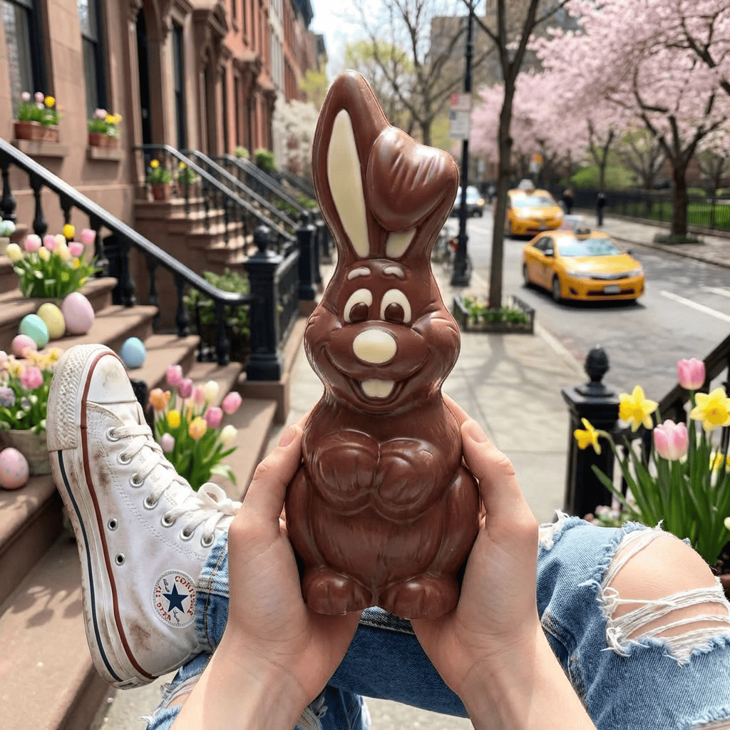 Milk chocolate Easter bunny 200g 5407008477912 The Belgian Chocolate Makers