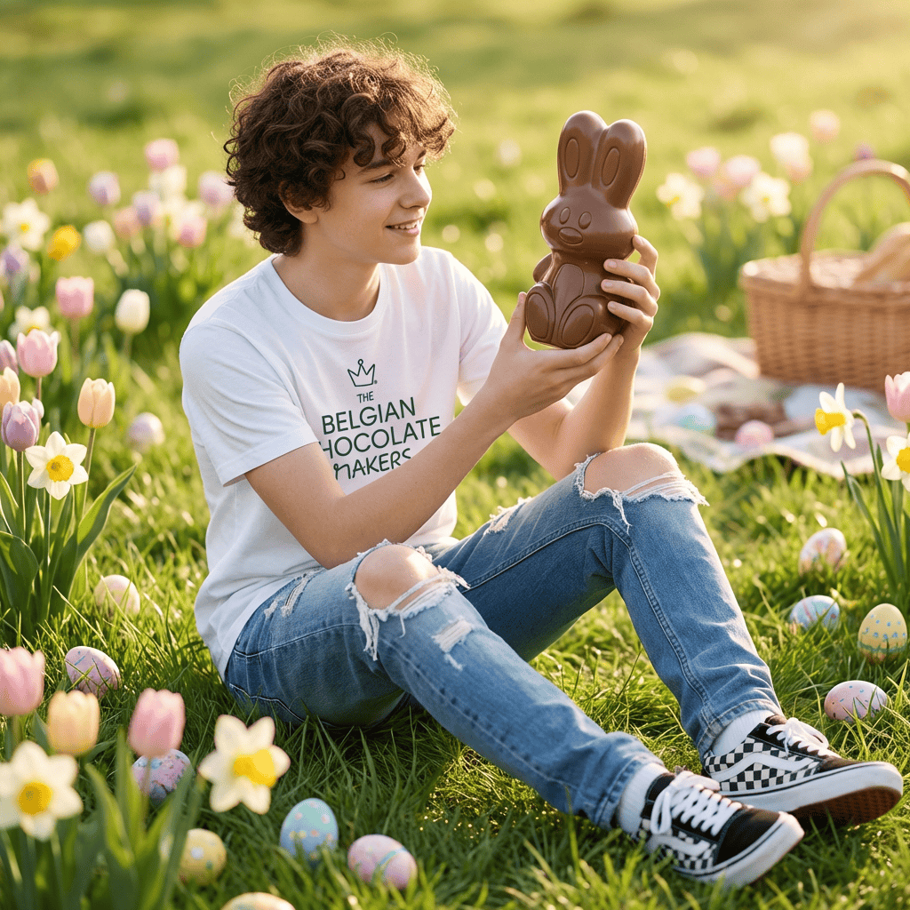 Milk chocolate Easter bunny 45g 5407008472054 The Belgian Chocolate Makers