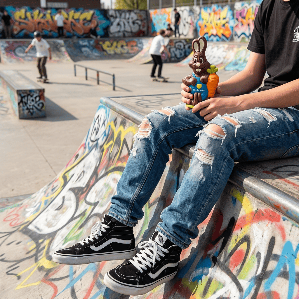 Milk chocolate Easter bunny with carrot 170g 5407008477851 The Belgian Chocolate Makers