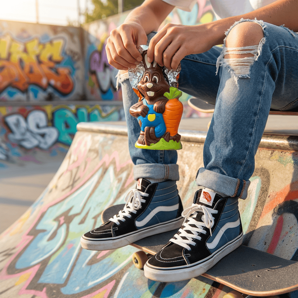 Milk chocolate Easter bunny with carrot 170g 5407008477851 The Belgian Chocolate Makers