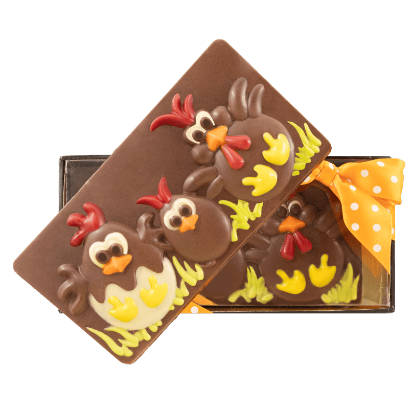 Milk chocolate Easter eggs bar 105g 5407008478070 The Belgian Chocolate Makers