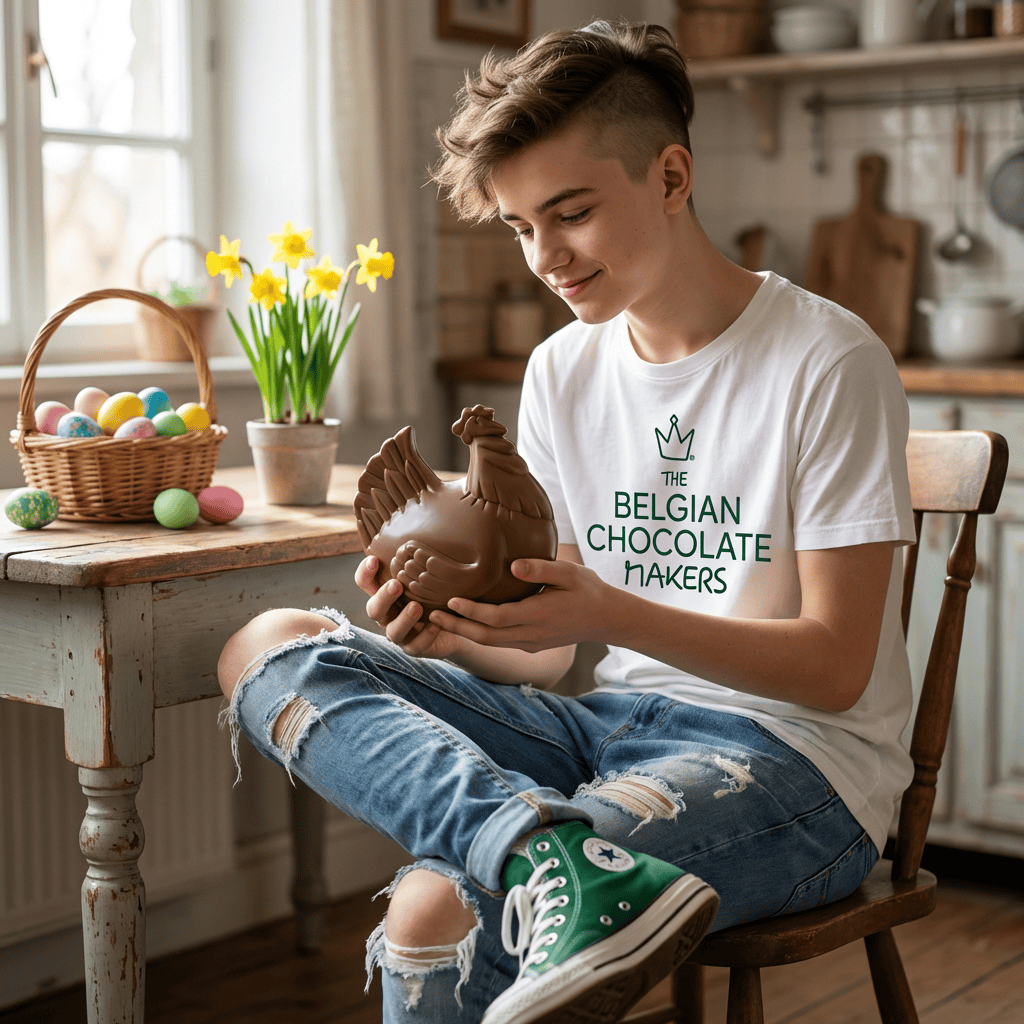 Milk chocolate Easter hen 120g 5407008472139 The Belgian Chocolate Makers