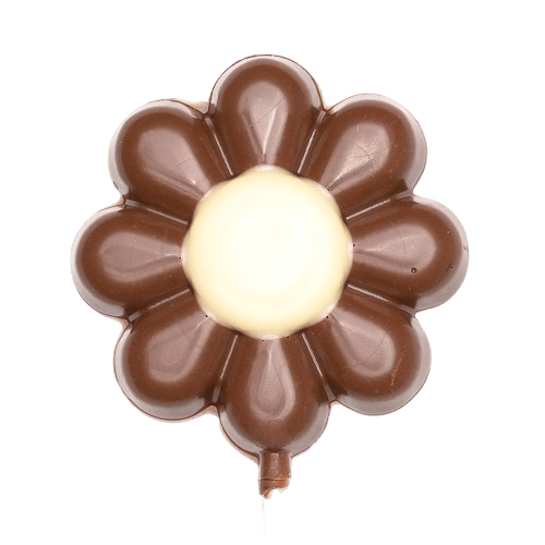Milk chocolate flower lollipop 20g 5407008475116 The Belgian Chocolate Makers