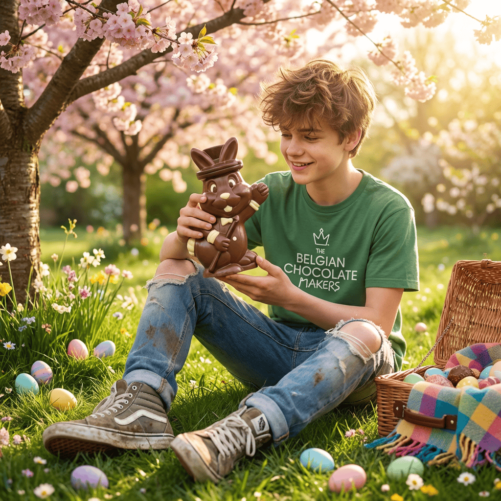 Milk chocolate magic bunny 260g 5407008476199 The Belgian Chocolate Makers