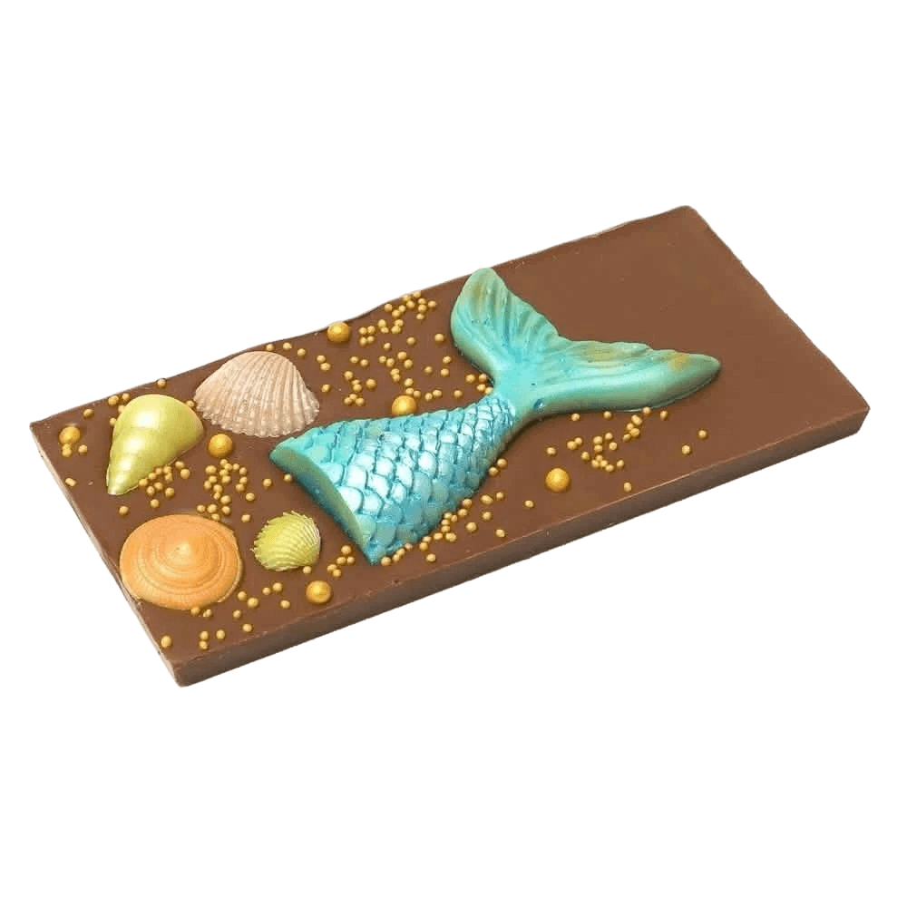 Milk chocolate mermaid bar 140g 5407008475789 The Belgian Chocolate Makers