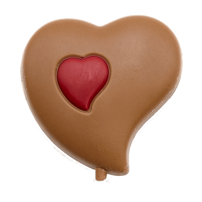 Milk chocolate red heart lollipop 25g 5407008477127 The Belgian Chocolate Makers