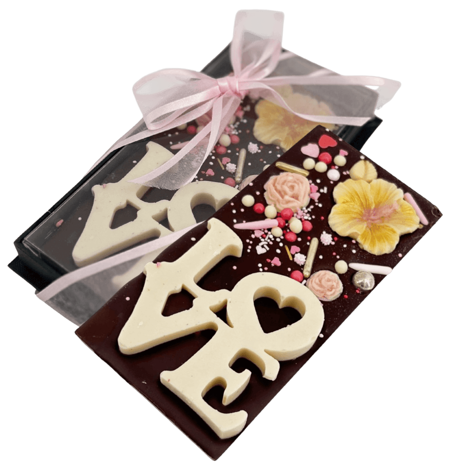 Milk chocolate red love bar 120g 5407008477202 The Belgian Chocolate Makers
