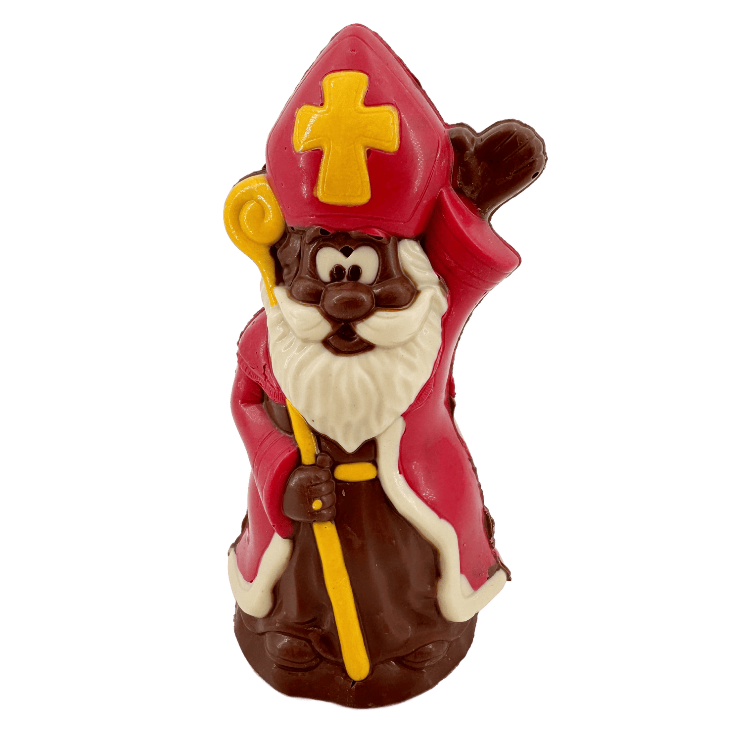 Milk chocolate Saint Nicholas with sceptre 250g 5407008471361 The Belgian Chocolate Makers