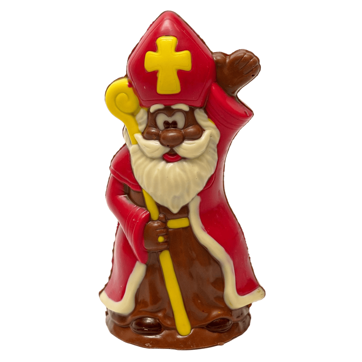 Milk chocolate Saint Nicholas with sceptre 30g 5407008477882 The Belgian Chocolate Makers