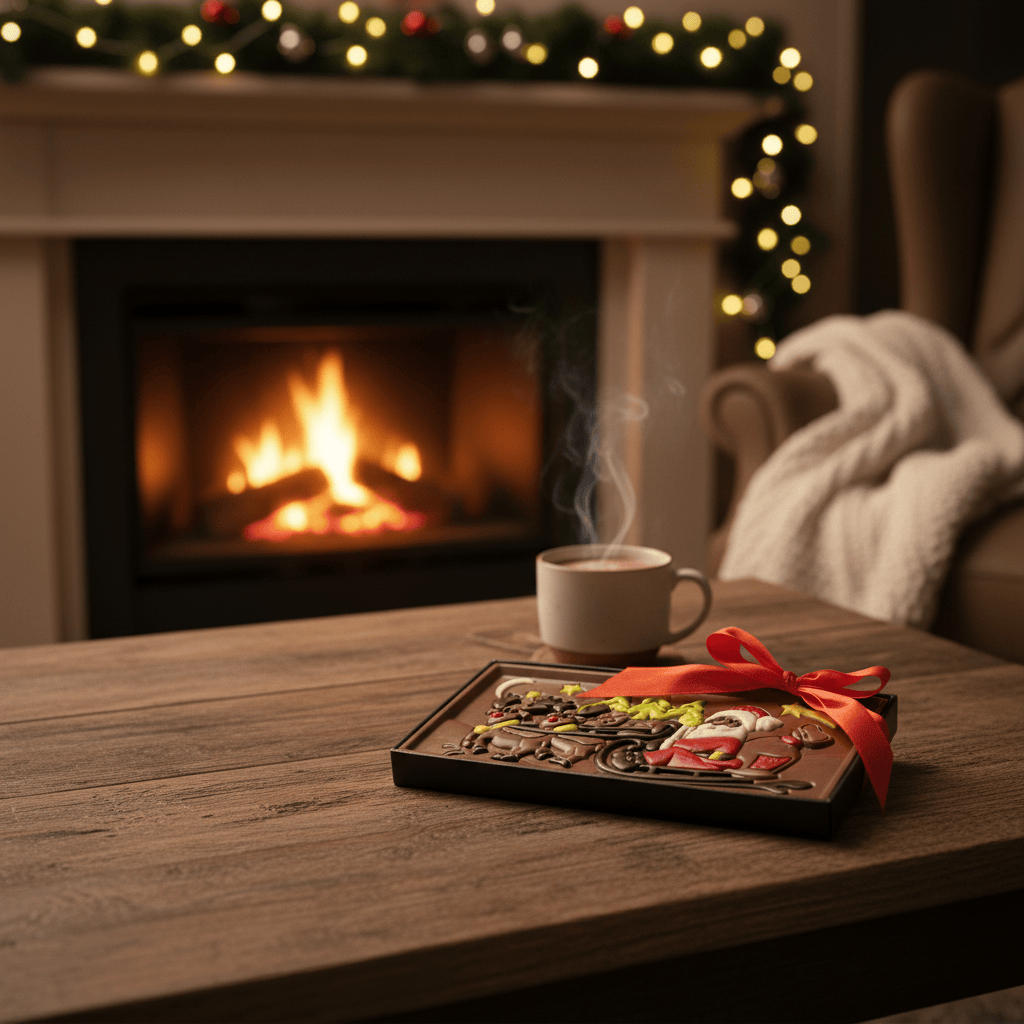 Milk chocolate Santa on a sledge bar 105g 5407008477455 The Belgian Chocolate Makers