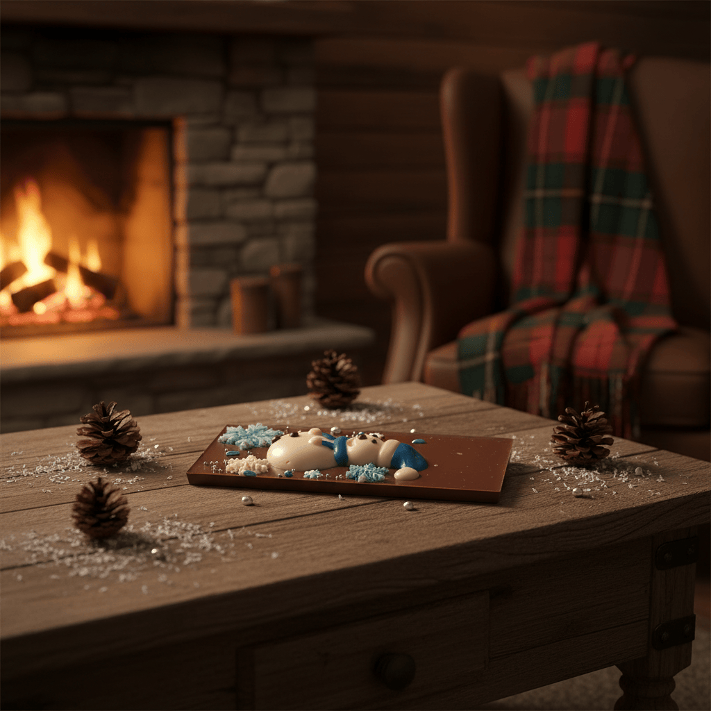 Milk chocolate winter bar 120g 5407008477141 The Belgian Chocolate Makers