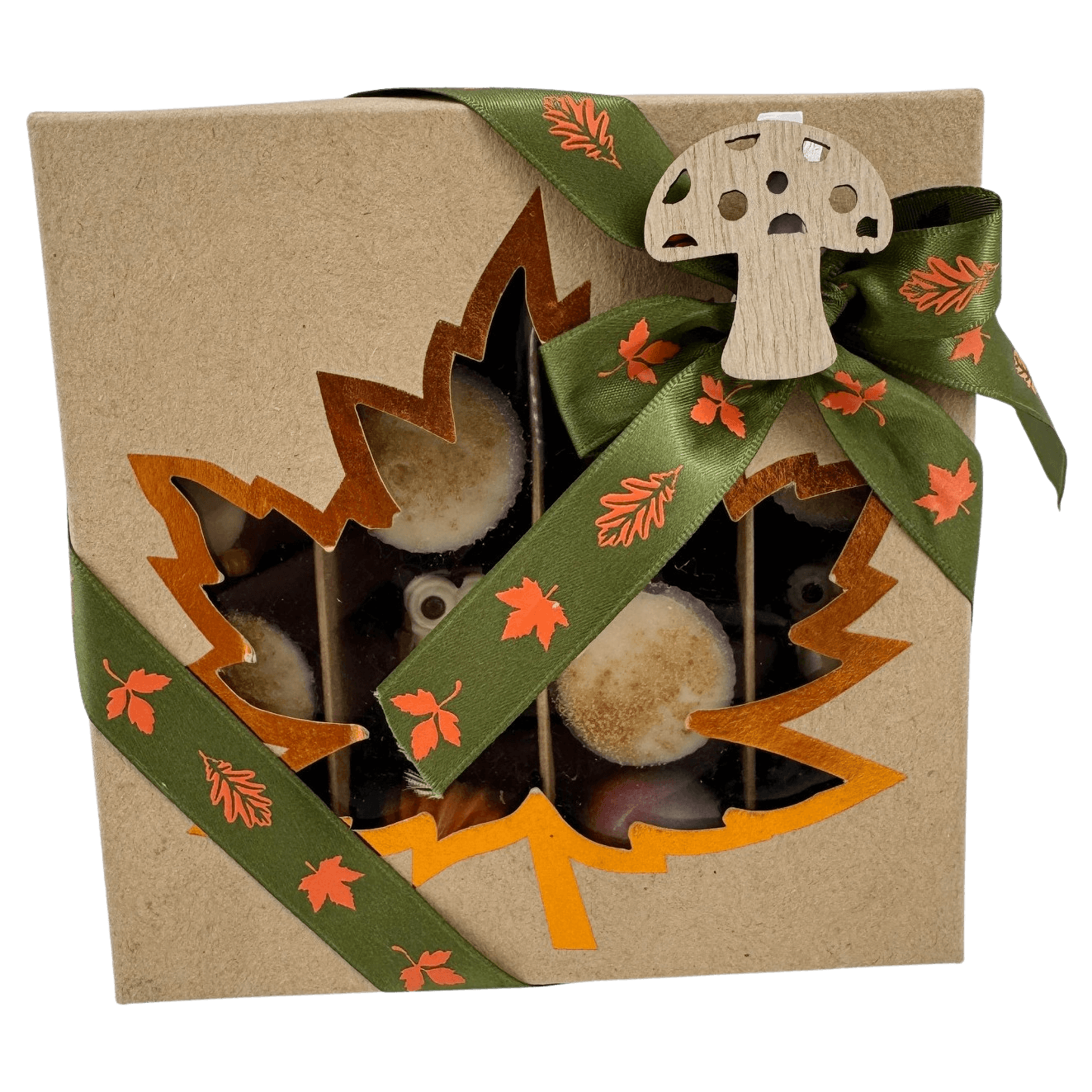 Mix of autumn pralines in a craft gift box 5407008477547 The Belgian Chocolate Makers