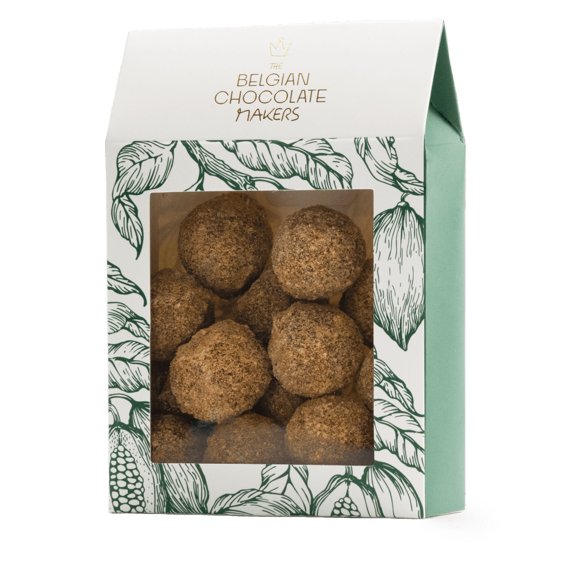 Pouch of Belgian truffles with speculoos coating 160g 5407008471088 The Belgian Chocolate Makers